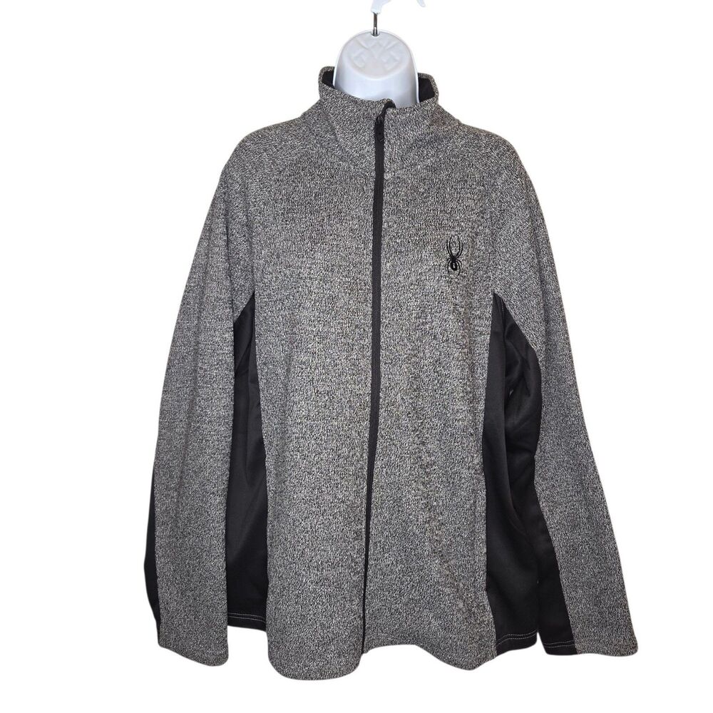 Spyder Men's Constant Full Zip Sweater Fleece Jacket Charcoal Gray XL